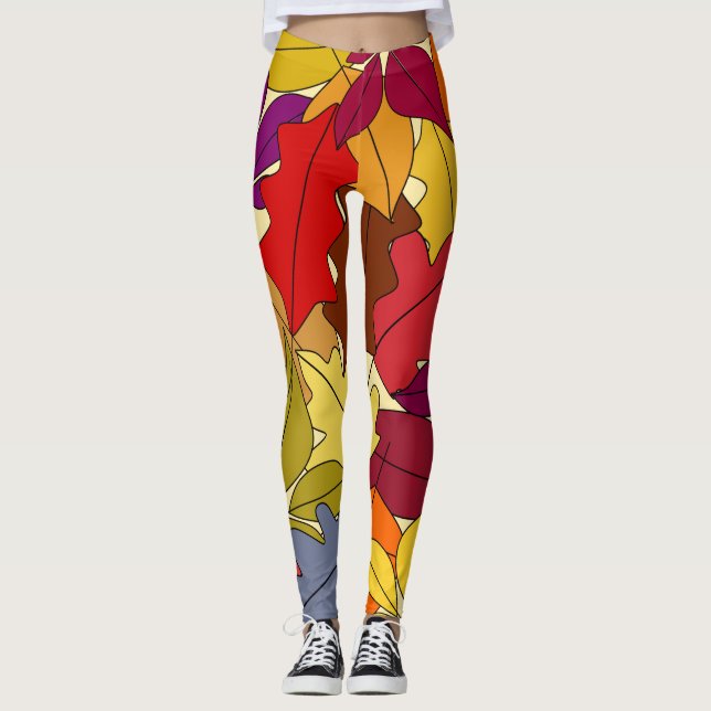 Legging Mais Folhas de outono (Frente)