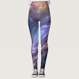 Legging Majestosa Galáxia Espiral Universo