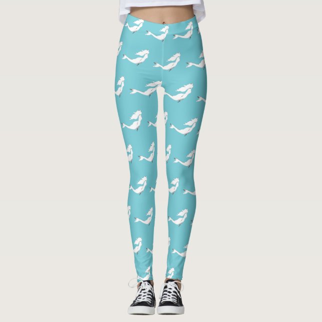 Legging Malas brancas submarinas design Thunder_Cove (Frente)