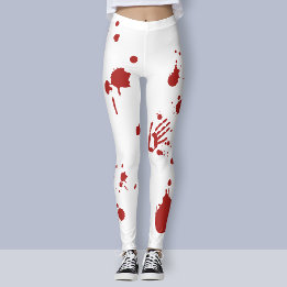 Legging Maldito Impressão de Mão Sanguíneo Figurino de Hal