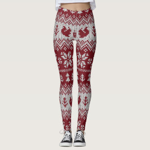 Legging Maldito, Natal, esquilos, padrão de colheita.