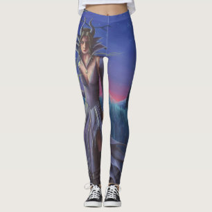 Legging Maleficent por todo o lado em caneleiras