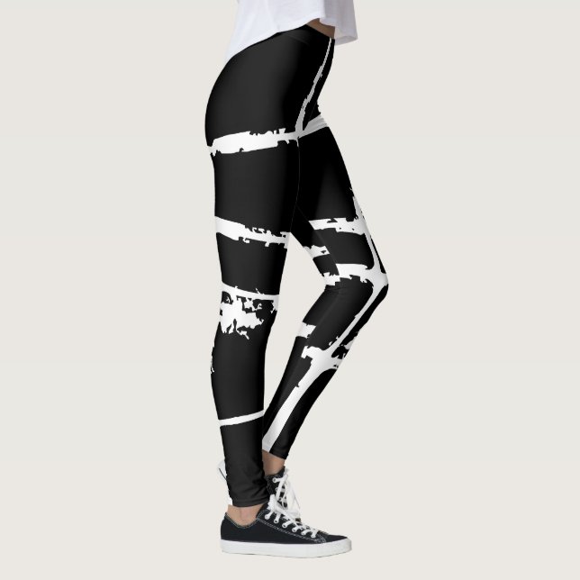 Legging Malha Sujada Moderno Refinado Luz Grunge Branco (Direita)