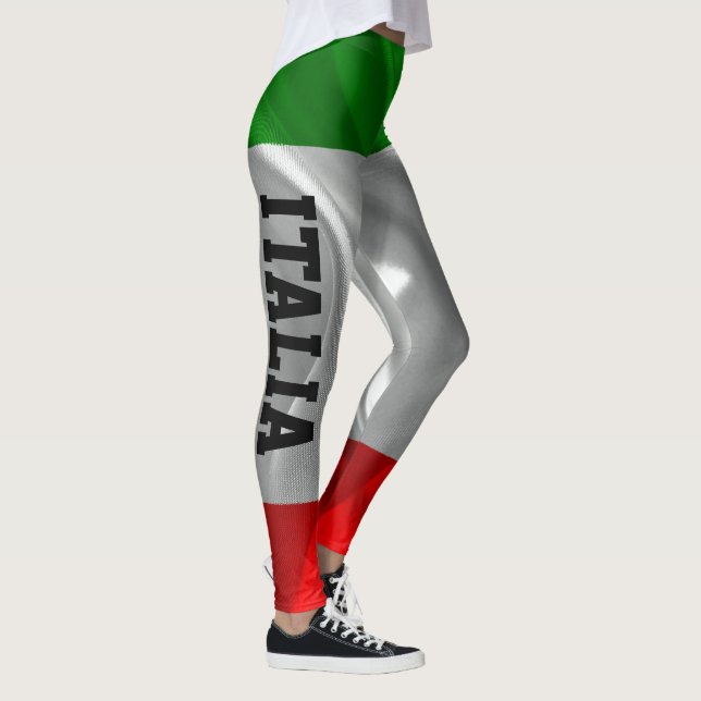 Legging Malhação italiana do costume de ITALIA da bandeira (Direita)