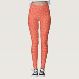 Legging Malhação Padrão de Formas Laranja