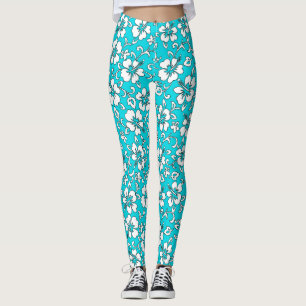 Legging Malia Hibiscus Hawaiian Tropical Floral