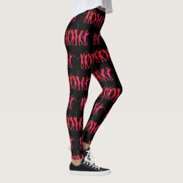 Legging Mambre rosa-quente-golfe das mulheres para vermelh