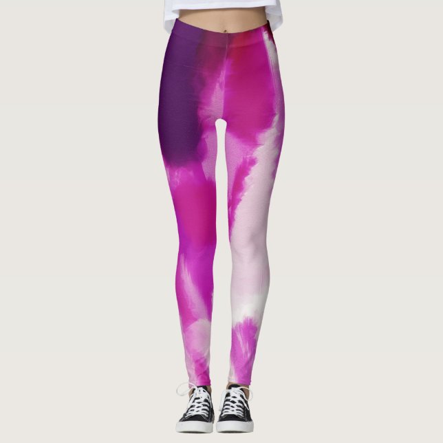Legging Mancha de Tinta Roxa (Frente)
