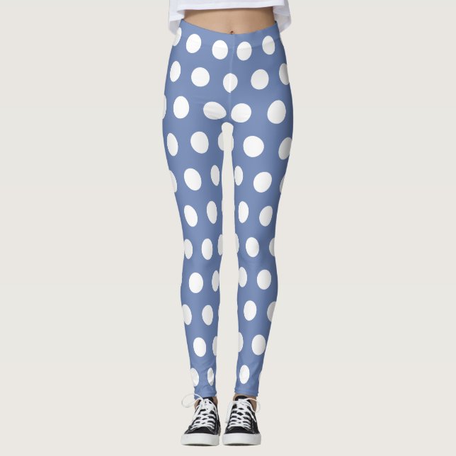 Legging Manchas brancas roxas Calças de ioga retrô (Frente)
