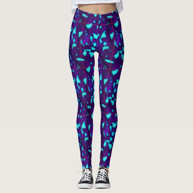 Legging Manchas de Água em Roxo Fundo (Frente)