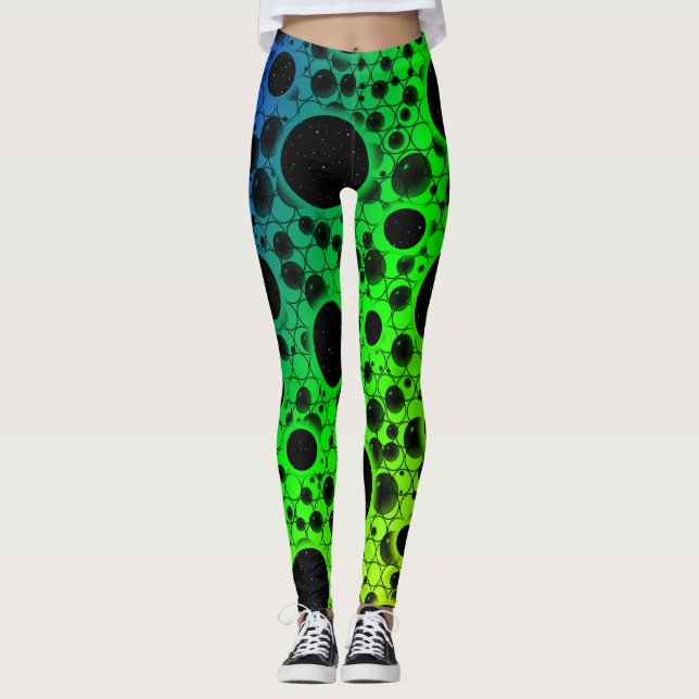 Legging Manchas de Bolha Espacial - Arco-íris PBGYO (Frente)