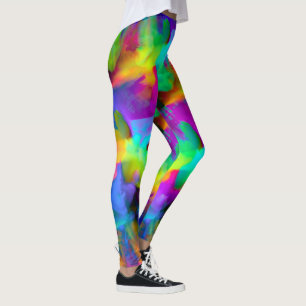 Legging Manchas digitais muito coloridas de pincel