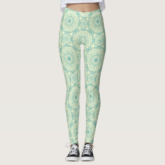 Legging Mandalá Abstrata Verde Claro