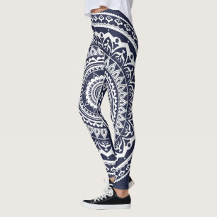 Legging Mandala Branca Deixe o mar te libertar