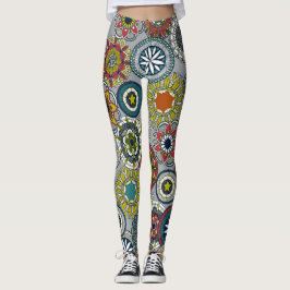 Legging mandala circo festival prata