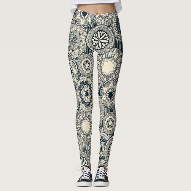 Legging mandala cirque indigo (Frente)