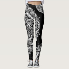 Legging Mandala da circular de B&W