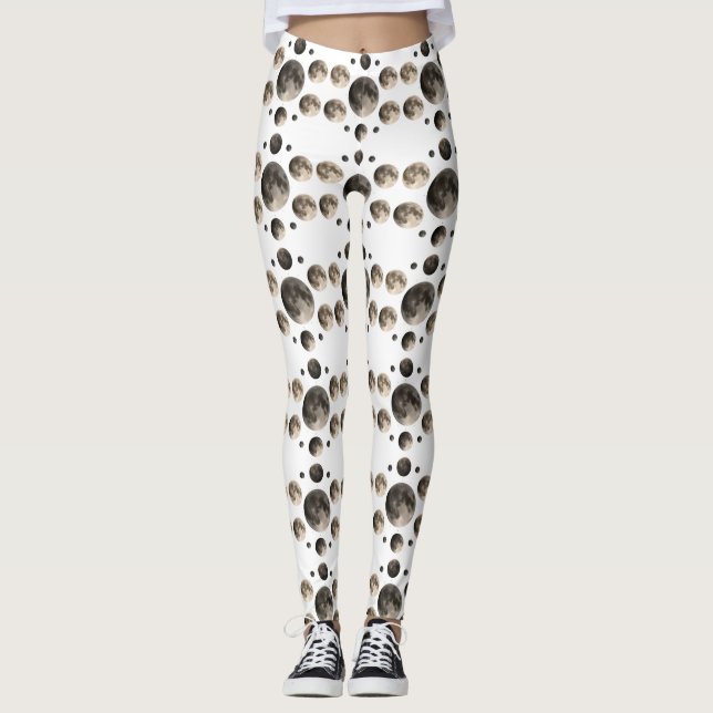 Legging Mandala de Fases Lunares Astronomia Arte Celestial (Frente)