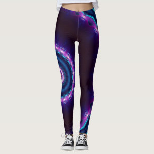 Legging Mandala de néon de Blacklight do delírio cósmic