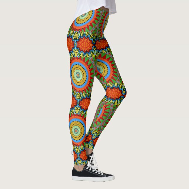 Legging MANDALA DESIGNER COLLAGE (pequena escala) (Direita)