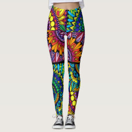 Legging Mandala do bloco da cor