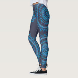 Legging Mandala do oceano pelo design de Megaflora