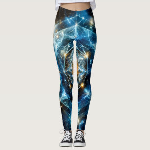 Legging Mandala Estrela do Universo Geometria Cósmica Abst