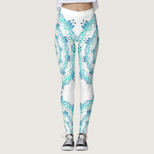 Legging mandala. étnico da cerceta
