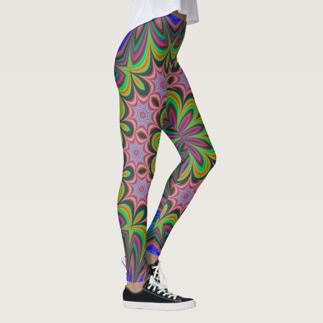 Legging Mandala Geométrico Rosette Retro Hippie (Direita)