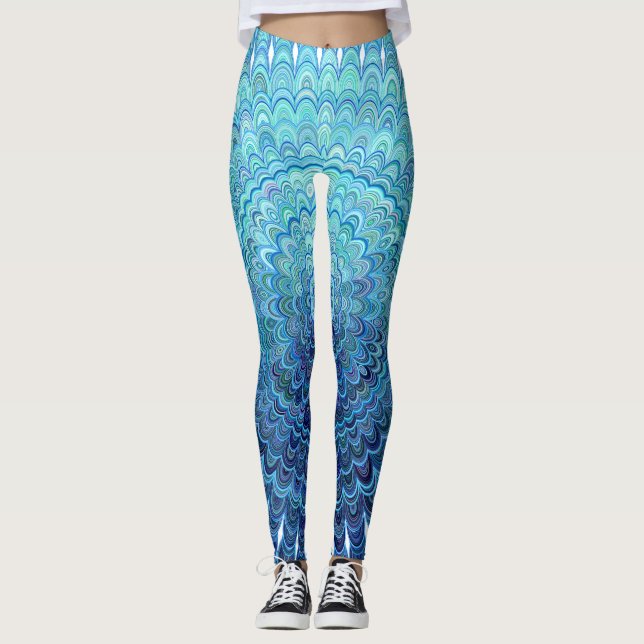 Legging Mandala oval congelada (Frente)
