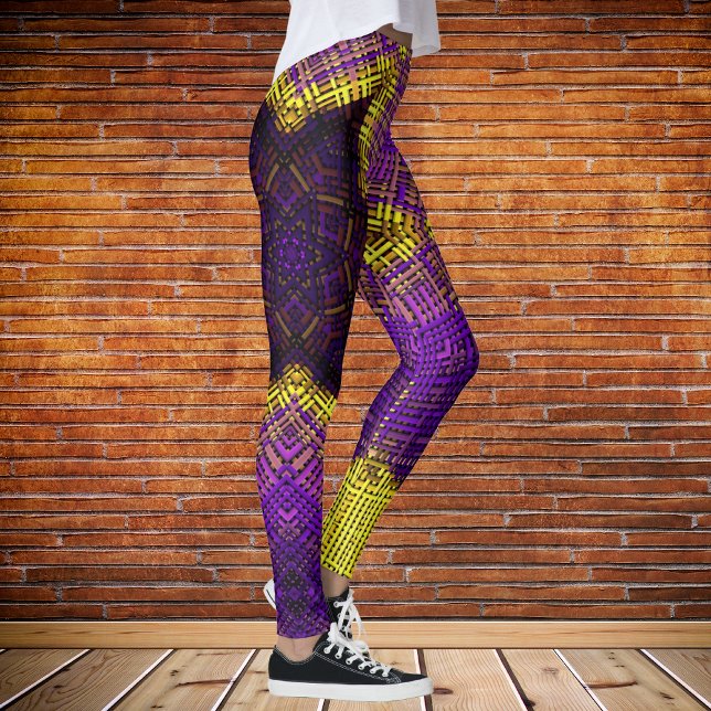 Legging Mandala Roxo e Amarelo (Criador carregado)