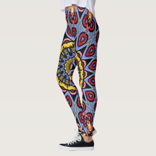 Legging Mandala Trippy Retro Hippie Boho Chic Bohemian