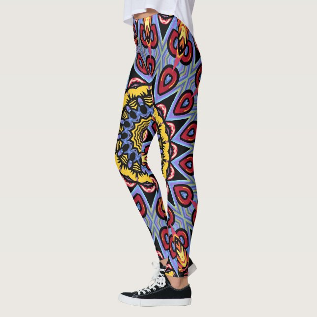 Legging Mandala Trippy Retro Hippie Boho Chic Bohemian (Esquerda)