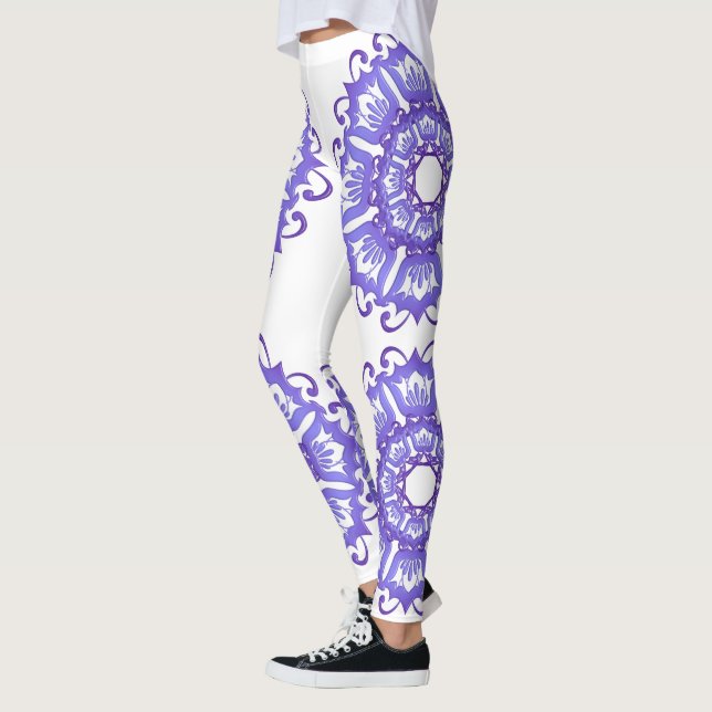 Legging Mandala. violeta floral (Esquerda)