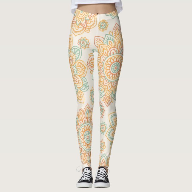 Legging Mandalas Boho Pastel (Frente)