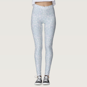Legging Mandalas claras azuis, cor-de-rosa e branco