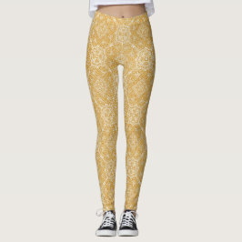 Legging Mandalas Douradas de vários designs de Círculos Ge