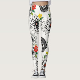 Legging Mandalas Florais Geométricas Padrão Sem Costura