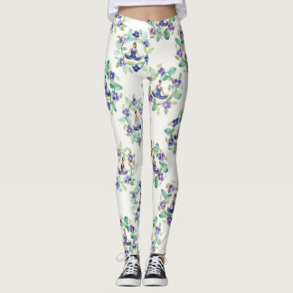Legging Mandalas Florais Orgânicas Padrão Contínuo