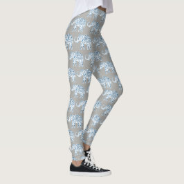 Legging Mandela Blue Elephant na Yoga Cinza