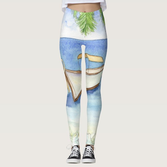 Legging Manhã em Bali Watercolor (Frente)