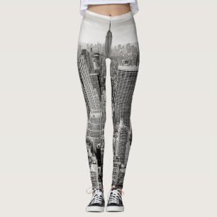 Legging Manhattan, Nova Iorque (panorama preto e branco)