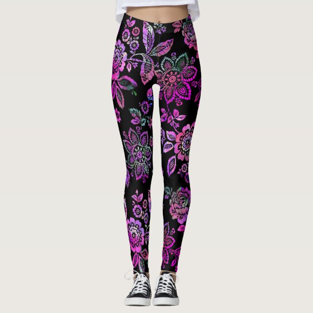 Legging Mania rosa, estilizada, moderna (Frente)