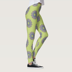 Legging Manipular a pintura Mandala Relógio Face 2