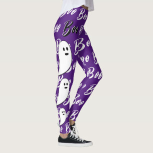 Legging Mano preto branco-roxo do Halloween