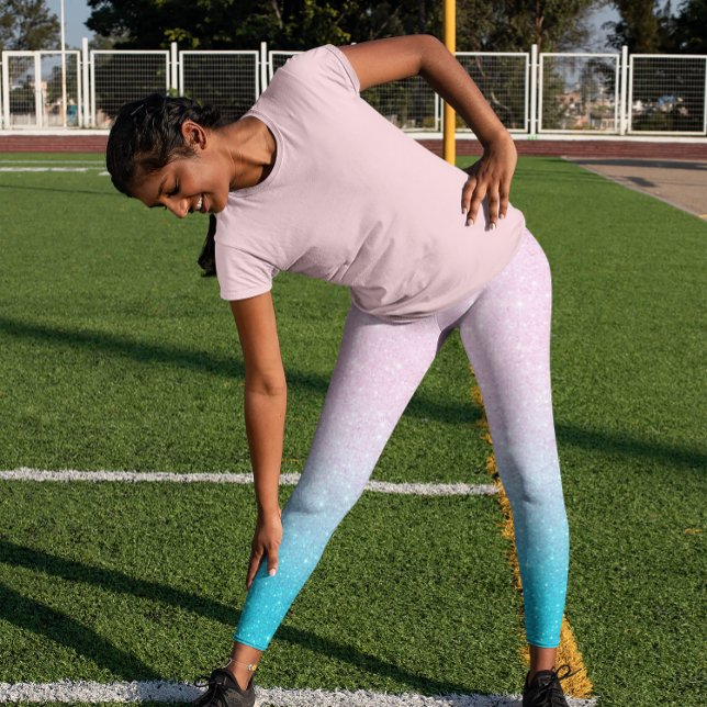 Legging Mânre de Lâmpada Rosa e Turquesa (Criador carregado)