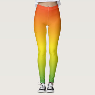 Legging Mânre Verde Amarelo Laranja Moderno