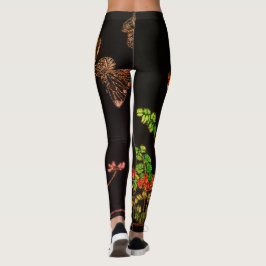 LEGGING MANTEIRAS E FLORES JAPONESES IMPRESSOS