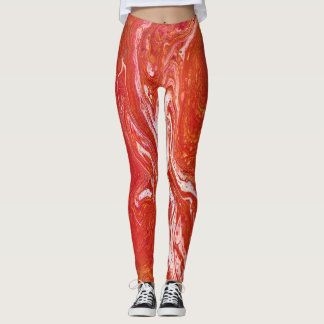 Legging Mantenha Uma Legenda Vermelha Vibrante Em Moviment