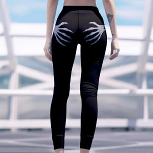 Legging Mão esquelética no Dia de as Bruxas engraçado pret